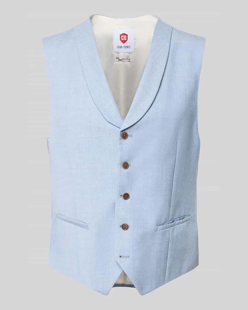 CG Weste aus Viskose mit Schalkragen Modell 'PHILIPP Hellblau