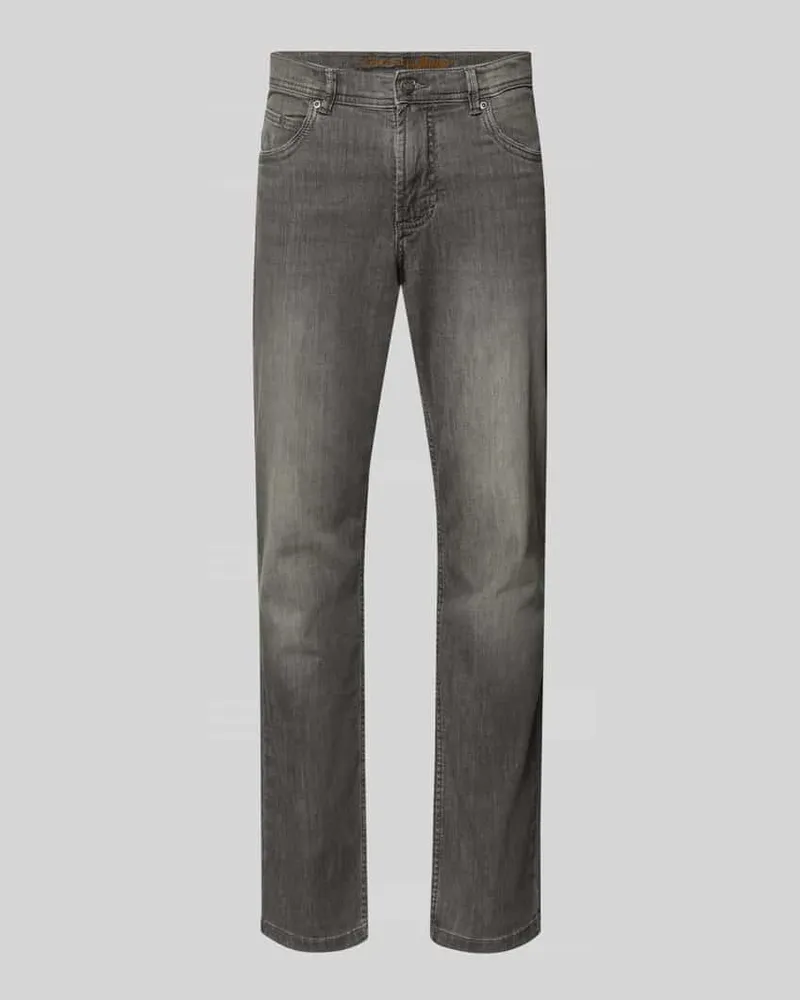 Christian Berg Jeans mit 5-Pocket-Design Hellgrau