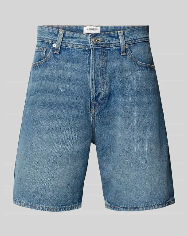 Jack & Jones Loose Fit Jeansshorts mit Eingrifftaschen Modell 'TONY Jeansblau