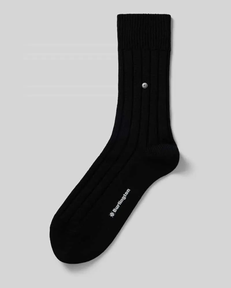 Burlington Wollsocken aus Schurwoll-Mix Modell 'Dover Black