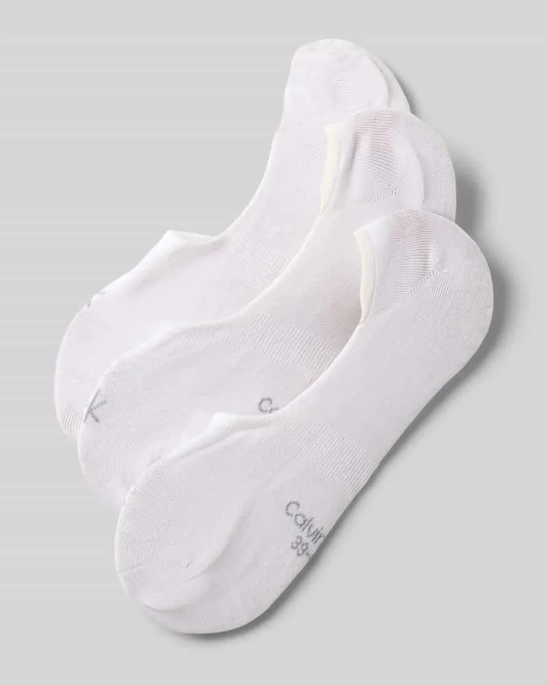 Calvin Klein Füsslinge aus Baumwoll-Mix im 3er-Pack Weiss