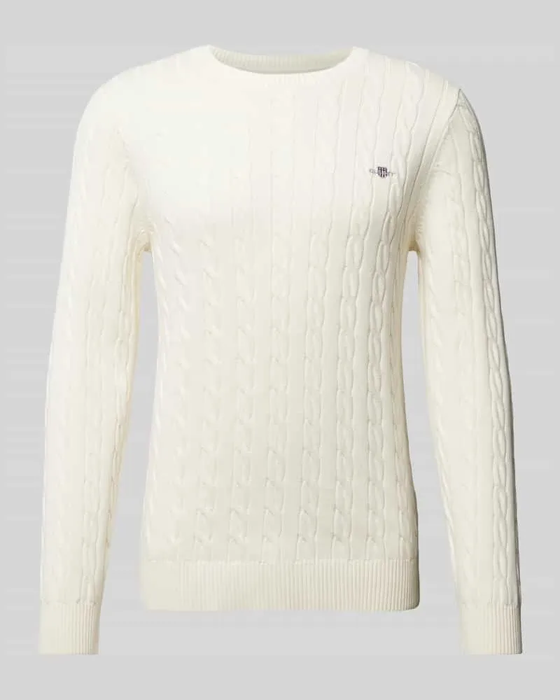 Gant Strickpullover mit Label-Stitching 
