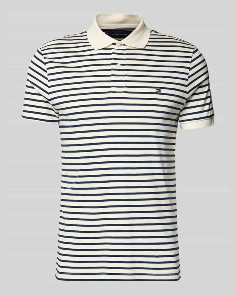 Tommy Hilfiger Regular Fit Poloshirt aus reiner Baumwolle Modell 'LIQUID COTTON Offwhite