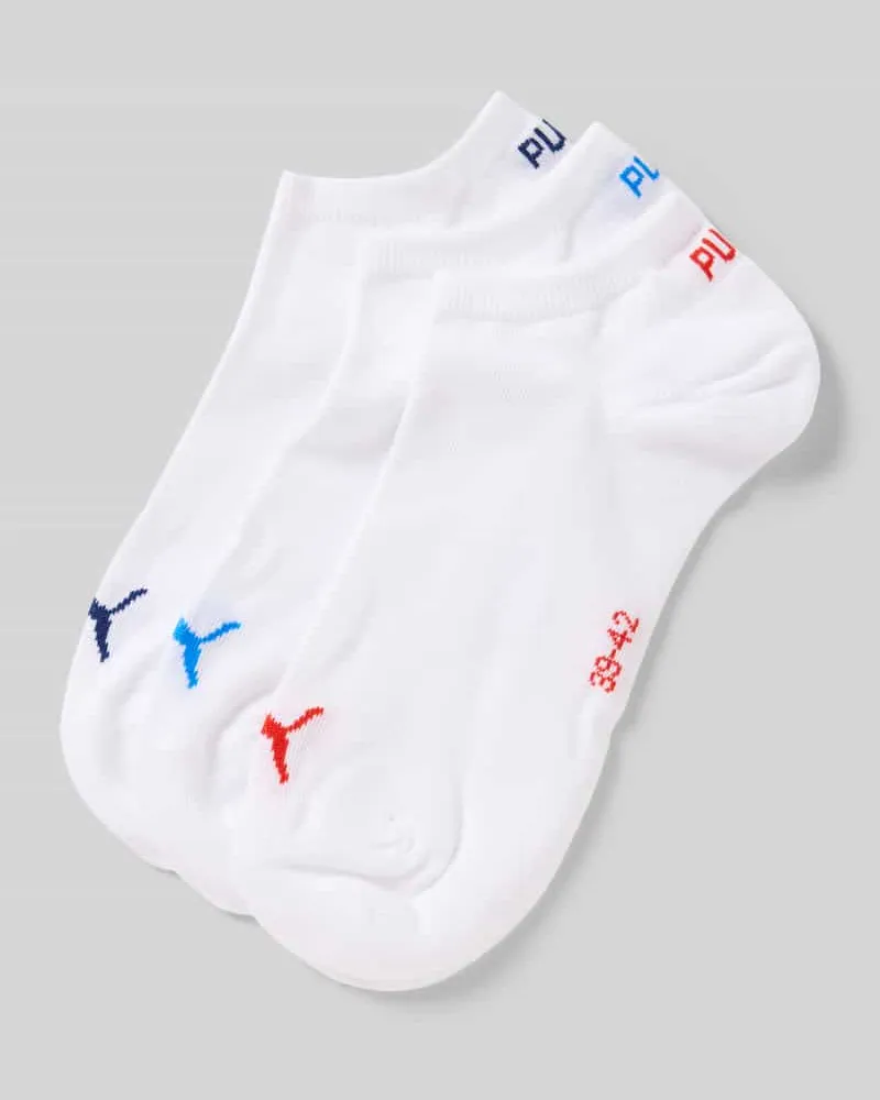 Puma Sneakersocken mit Logo im 3er-Pack Weiss