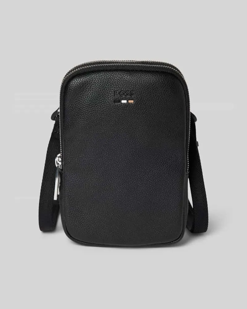 HUGO BOSS Umhängetasche in Leder-Optik Modell 'Ray Black