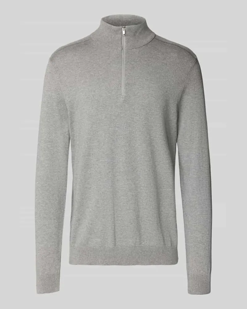 Selected Homme Regular Fit Troyer aus reiner Baumwolle Modell 'BERG 