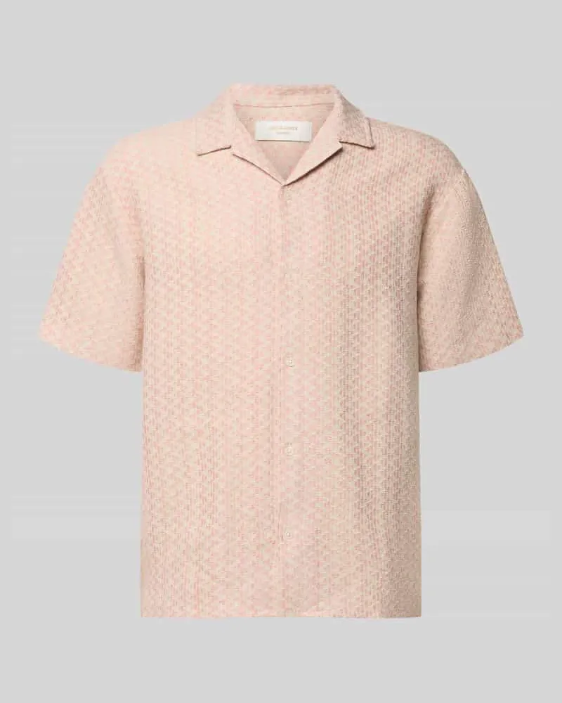Jack & Jones Regular Fit Freizeithemd im Allover-Look Modell 'MONTAUK Apricot