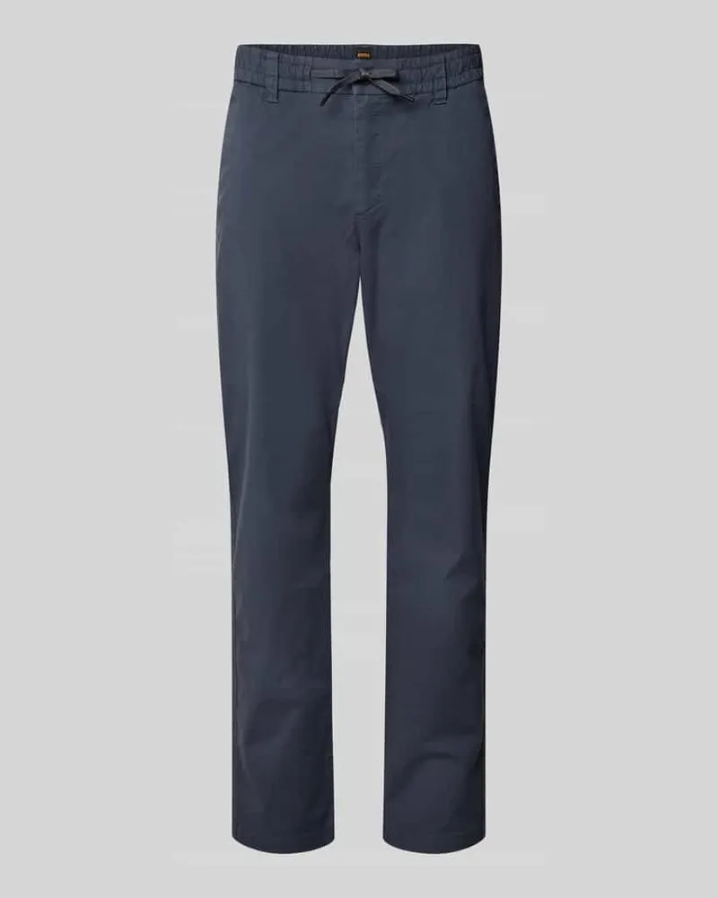 HUGO BOSS Tapered Chino aus Baumwoll-Mix Modell 'CHINO-TAPERED-DS-10 Marine