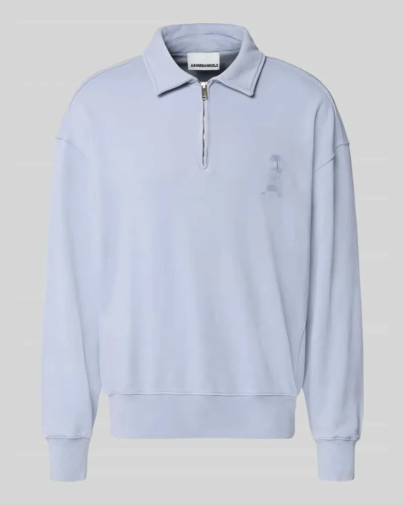 Armedangels Relaxed Fit Troyer aus reiner Bio-Baumwolle Modell 'ICONIC Å GMT Hellblau