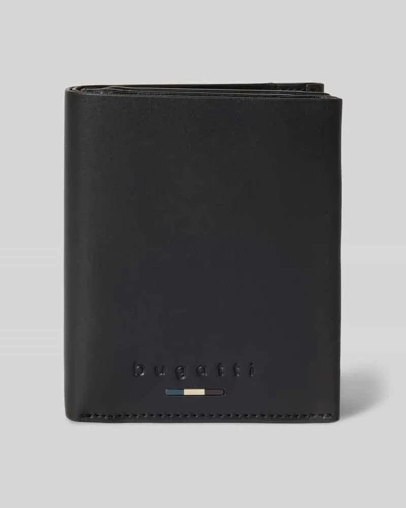 Bugatti Portemonnaie mit Label-Detail Modell 'Romeo Black