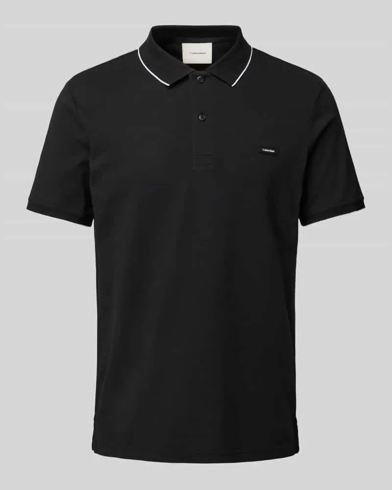 Calvin Klein Poloshirt mit Label-Detail 