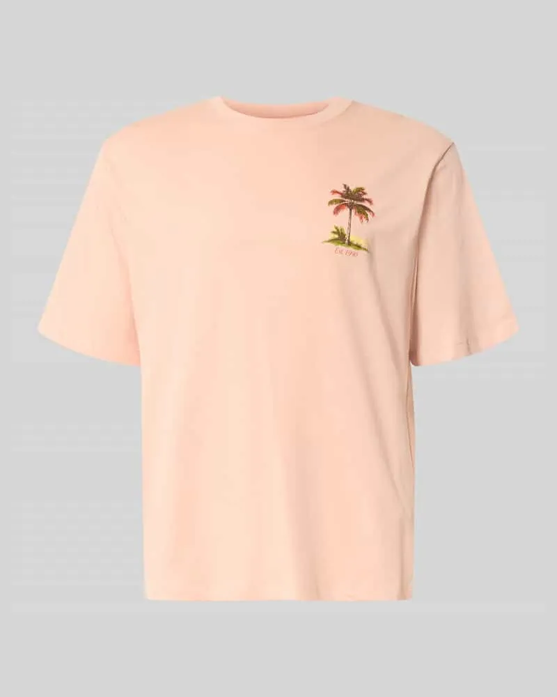 Jack & Jones Relaxed Fit T-Shirt mit Motiv-Print Modell 'Vintage Apricot