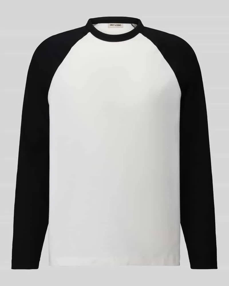 Only & Sons Relaxed Fit Longsleeve aus reiner Baumwolle Modell 'HEATON Offwhite