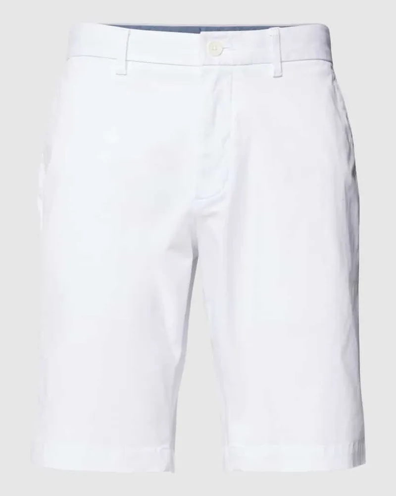 Tommy Hilfiger Straight Leg Chinoshorts mit Gesäßtaschen Modell 'HARLEM Weiss