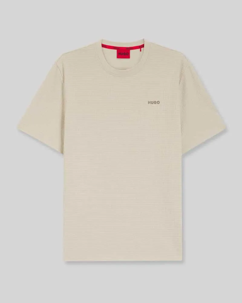 HUGO BOSS Regular Fit T-Shirt aus Baumwoll-Mix Modell 'AUSTIN Offwhite