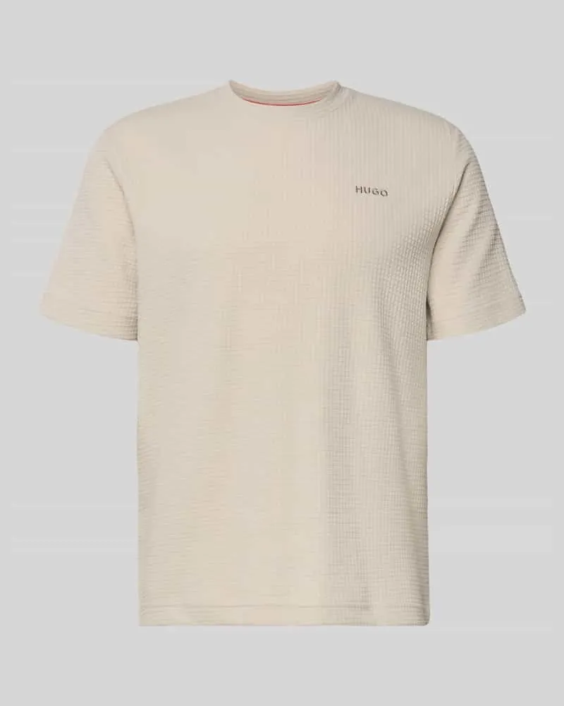 HUGO BOSS Regular Fit T-Shirt aus Baumwoll-Mix Modell 'AUSTIN Offwhite
