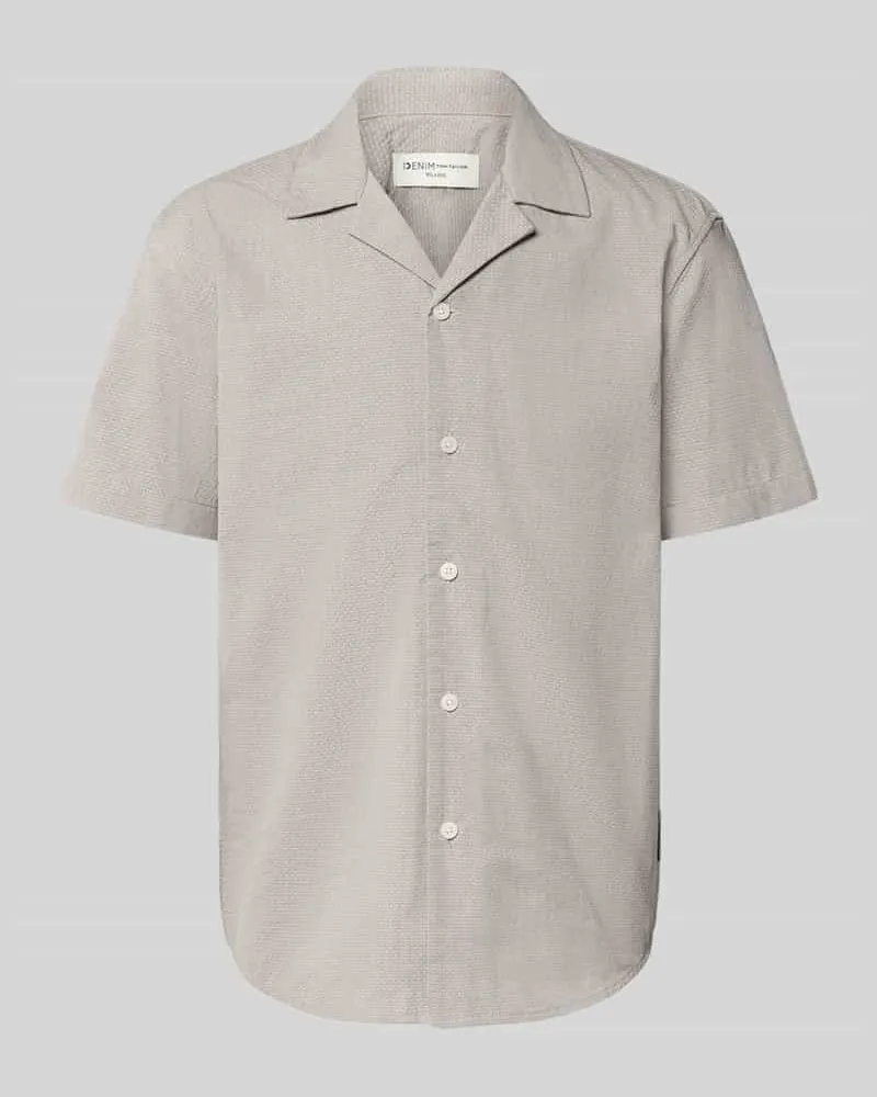 Tom Tailor Relaxed Fit Freizeithemd aus reiner Baumwolle Mittelgrau