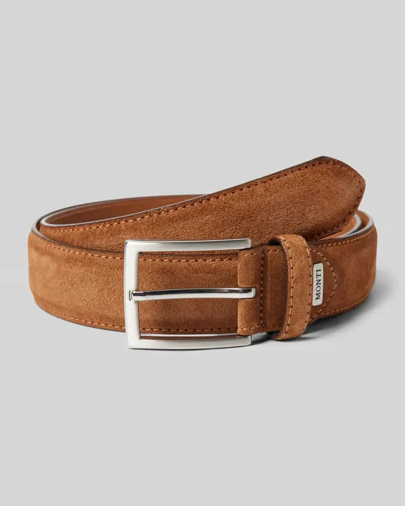 Monti Ledergürtel mit Dornschließe Modell 'MONTREAL Cognac