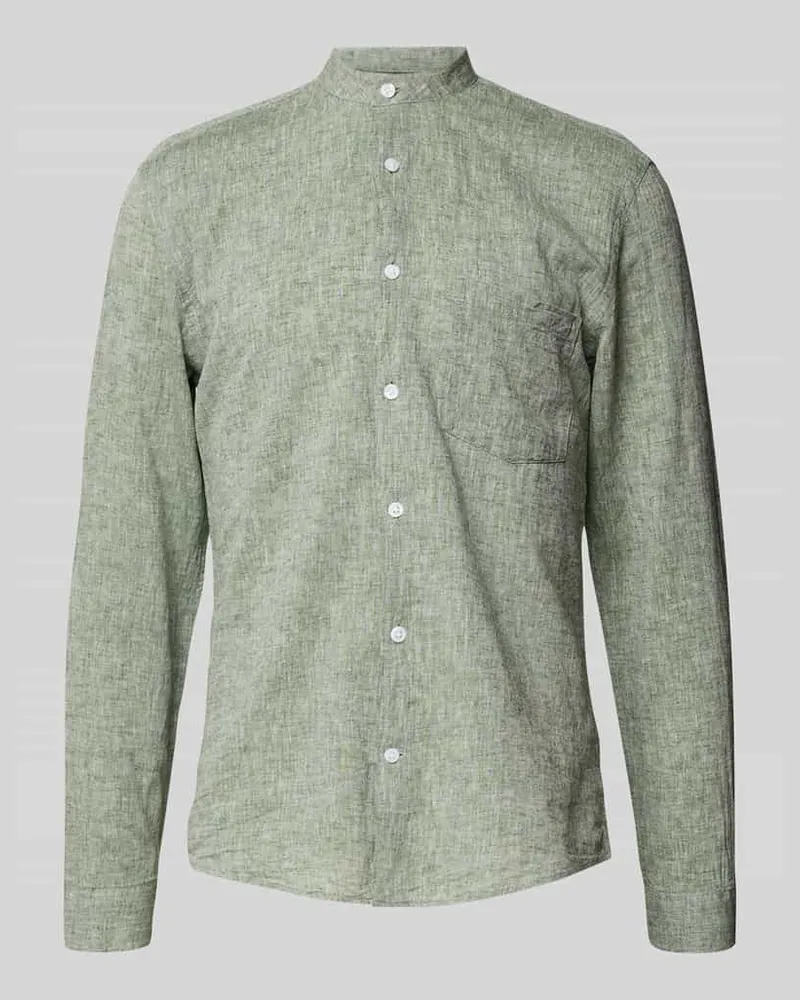 Lindbergh Regular Fit Freizeithemd aus Leinen-Baumwoll-Mix 