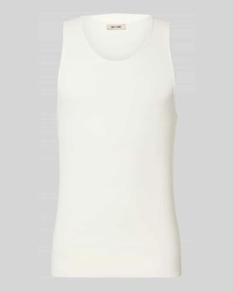 Only & Sons Regular Fit Tank Top aus Viskose-Mix Modell 'CHRIS Offwhite