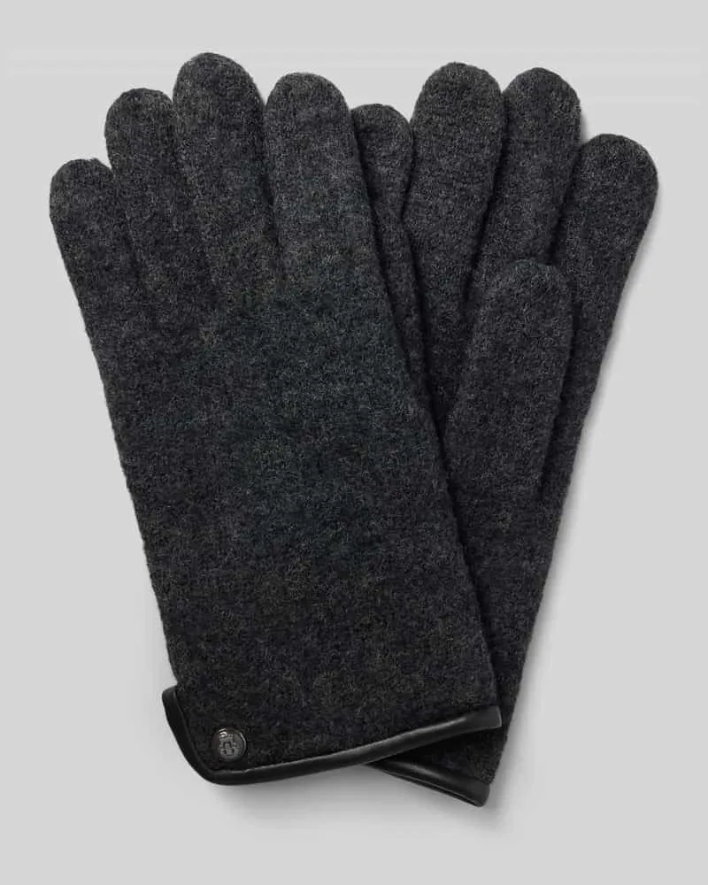 Roeckl Handschuhe aus reiner Schurwolle Anthrazit