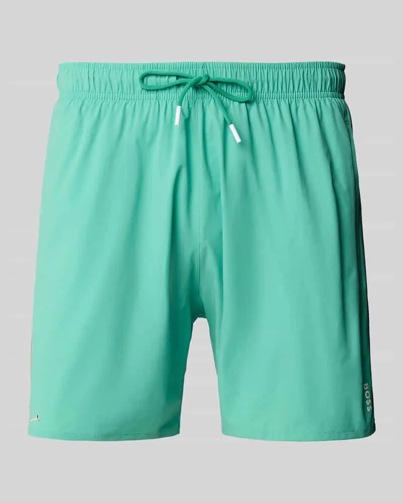HUGO BOSS Badeshorts mit Mesh-Einsatz 
