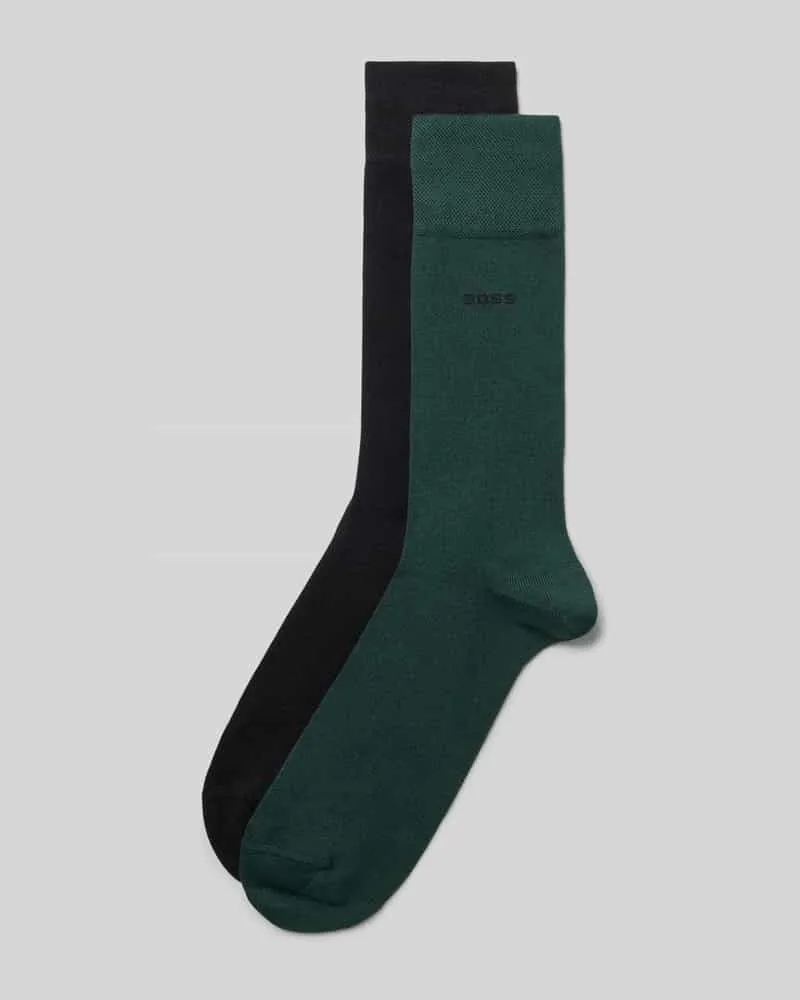 HUGO BOSS Socken aus Viskose-Mix im 2er-Pack Dunkelgruen
