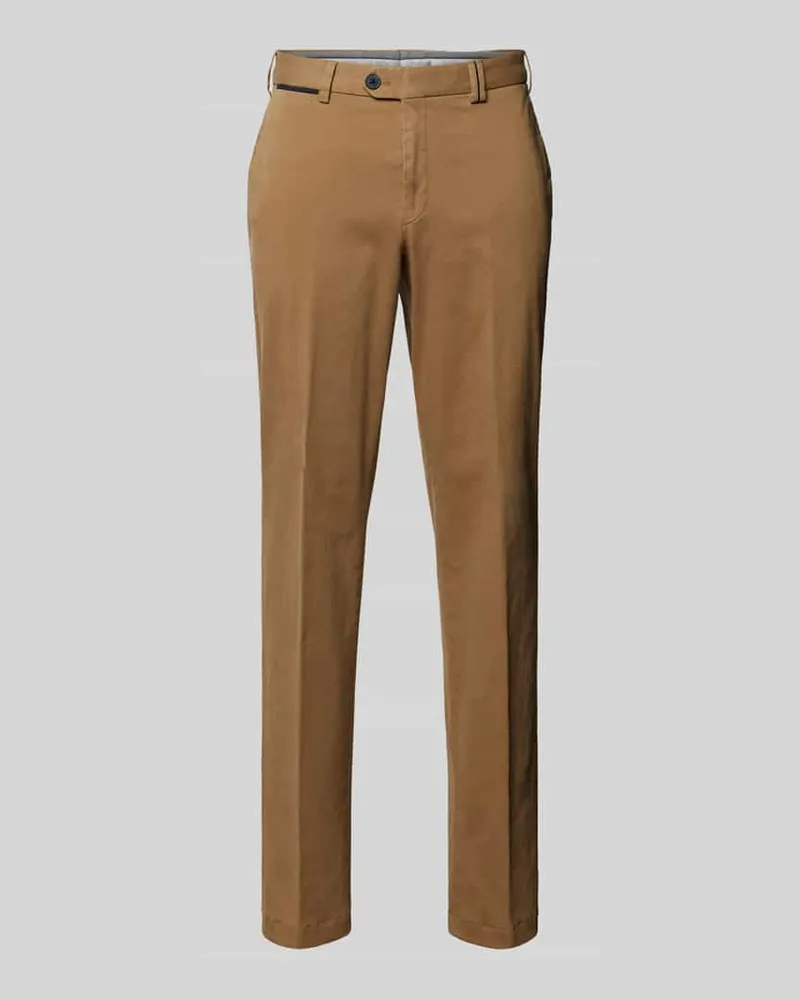 Hiltl Slim Fit Chino mit Bügelfalten Modell 'PEAKER Beige