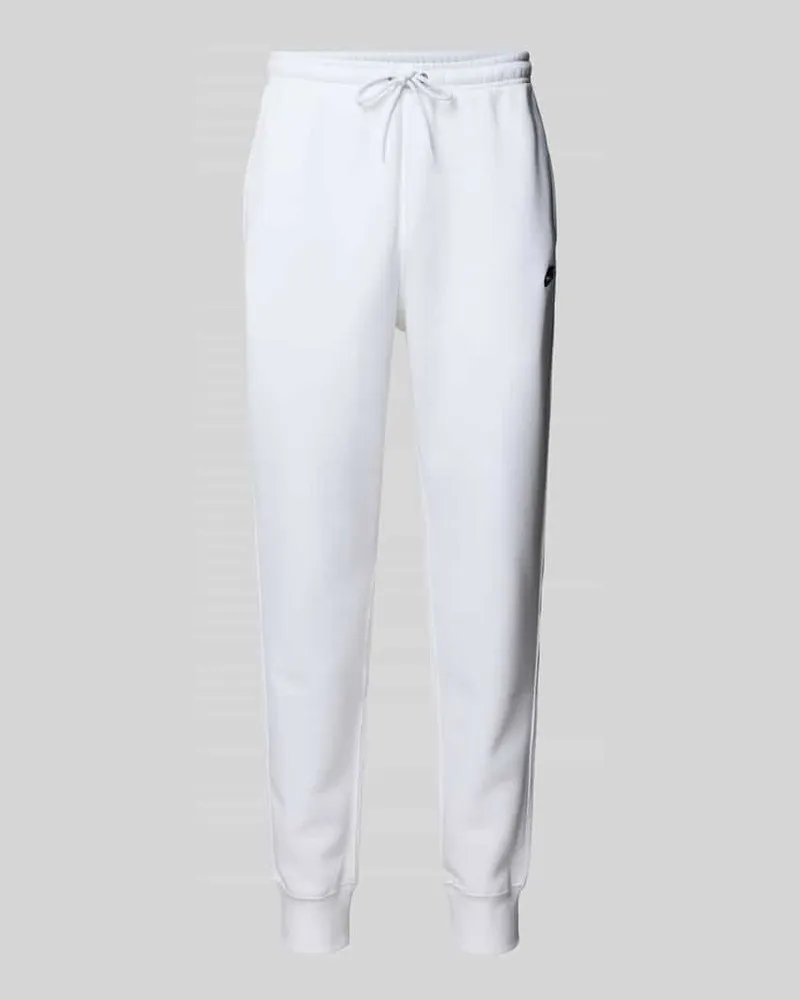 Nike Sweatpants mit Label-Stitching und Gesäßtasche Weiss