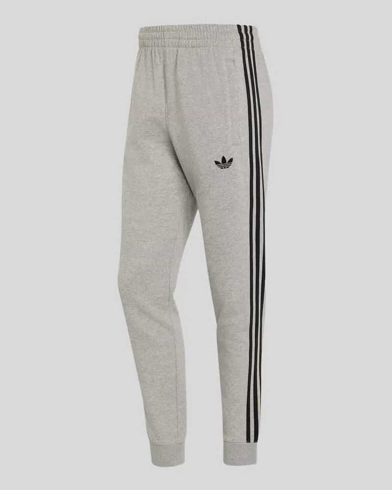 adidas Slim Fit Sweathose aus Baumwoll-Mix Mittelgrau