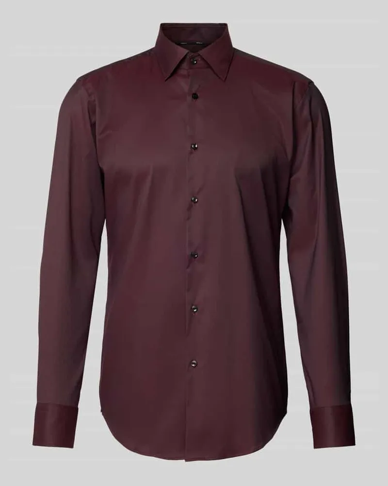 HUGO BOSS Slim Fit Business-Hemd mit Knopfleiste Modell 'Hank 