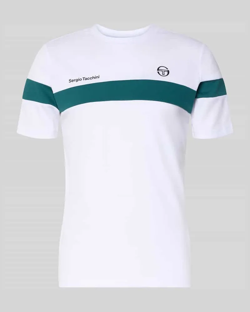 Sergio Tacchini Regular Fit T-Shirt mit Logo-Print Modell 'Leone Weiss