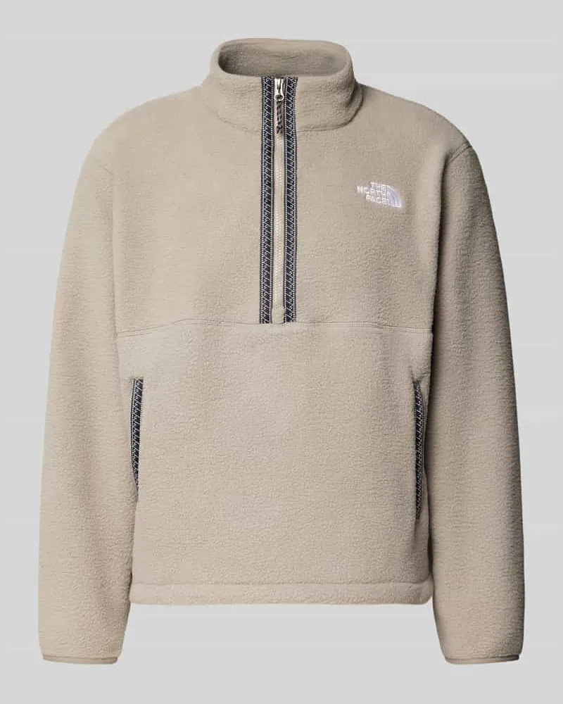 The North Face Fleecepullover mit Stehkragen und Reißverschluss Stein