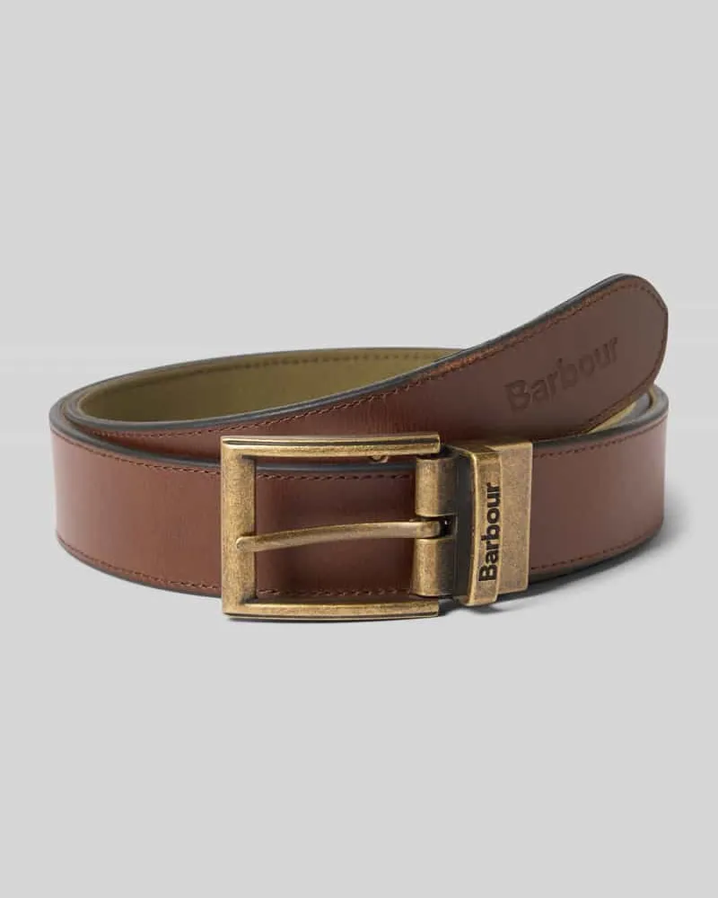 Barbour Gürtel aus echtem Rindsleder Dunkelbraun