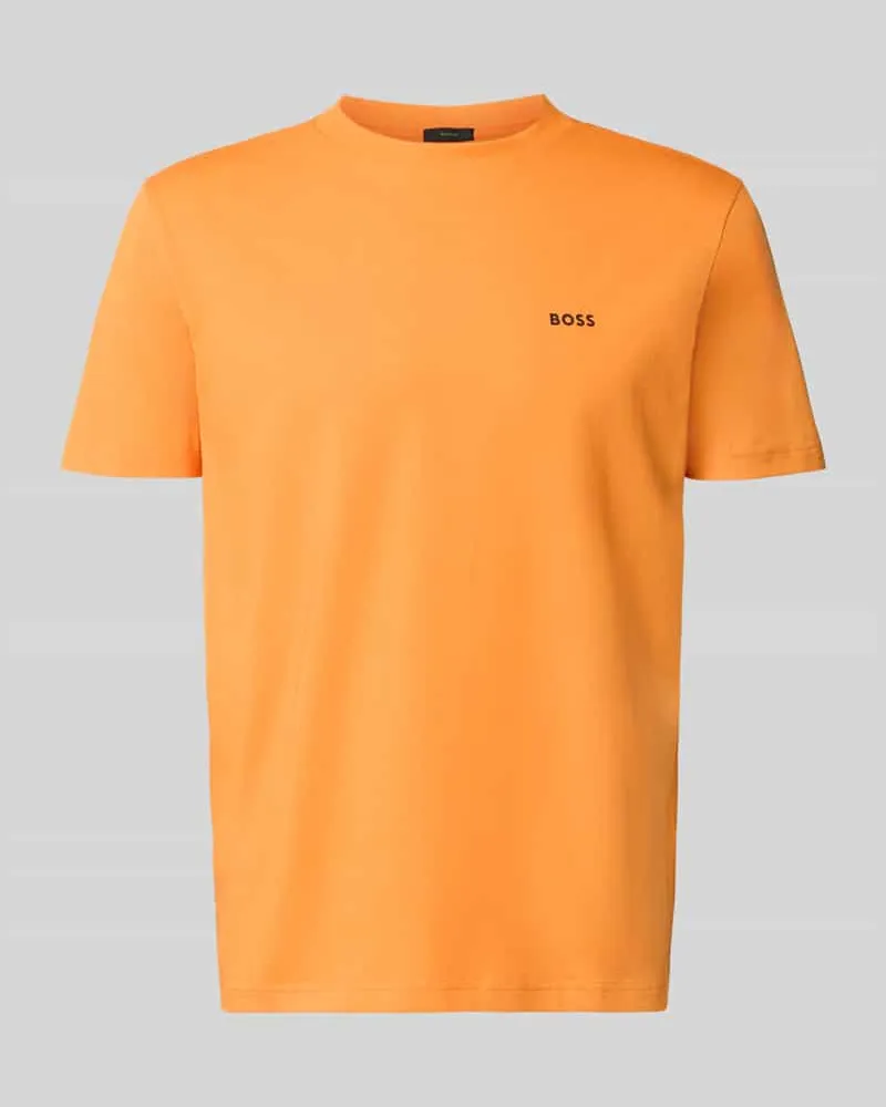 HUGO BOSS Regular Fit T-Shirt aus Baumwoll-Mix Modell 'TEE Orange