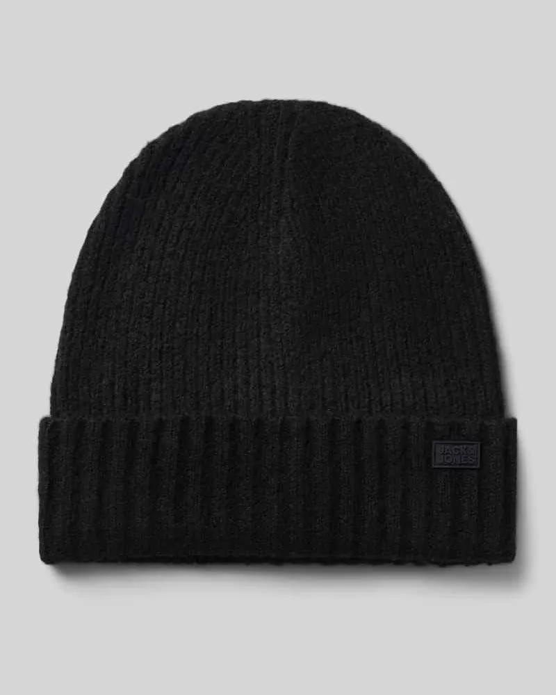 Jack & Jones Mütze aus elastischem Material-Mix Modell 'CRUSH Black