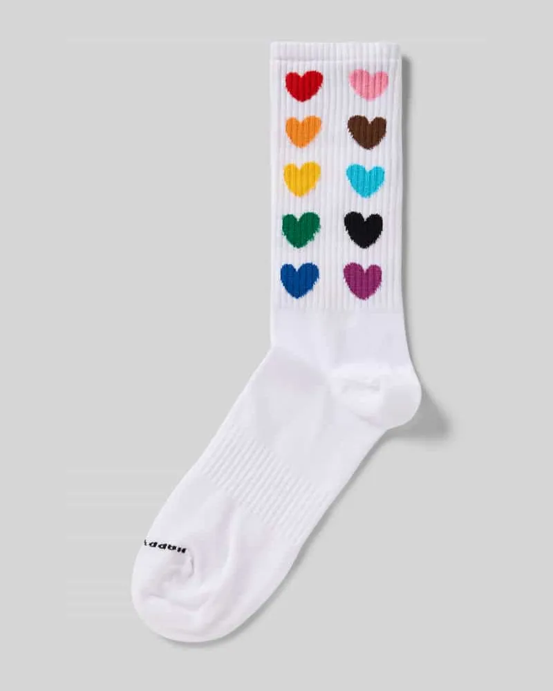 Happy Socks Socken aus Baumwoll-Mix Modell 'Rainbow Weiss