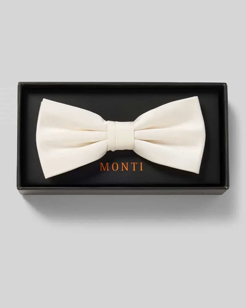 Monti Fliege aus reiner Seide Ecru