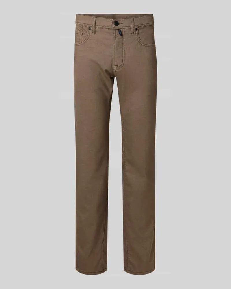 Pierre Cardin Slim Fit Stoffhose mit Viskose-Anteil Modell 'Lyon Beige