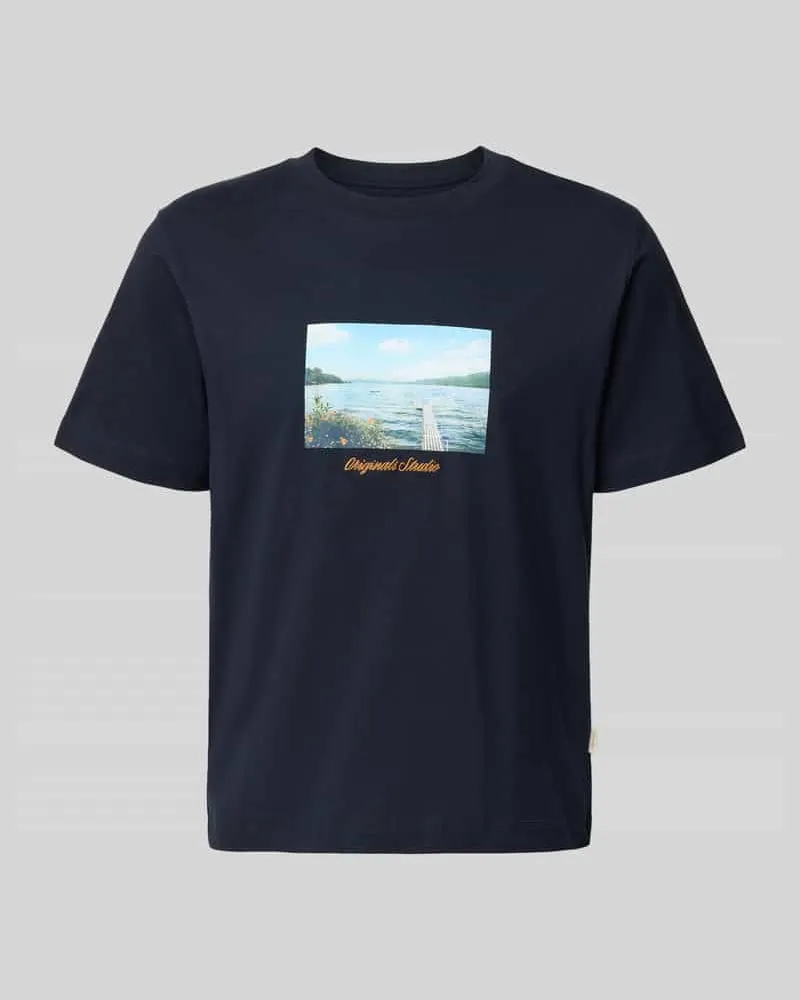 Jack & Jones T-Shirt mit Rundhalsausschnitt Modell 'JORNORREBRO Marine