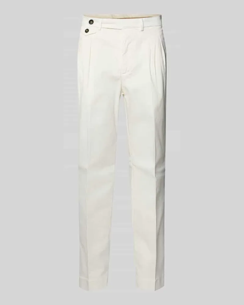 Manuel Ritz Stoffhose mit Bundfalten Weiss