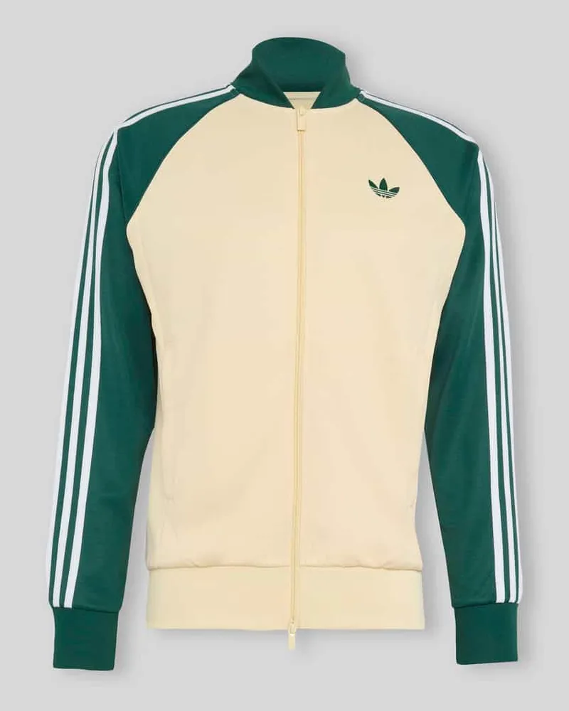 adidas Regular Fit Sweatjacke mit Baumwoll-Anteil Offwhite
