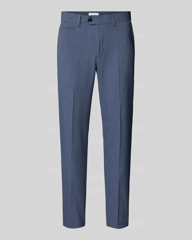 Lindbergh Slim Fit Hose mit Paspeltasche Blau