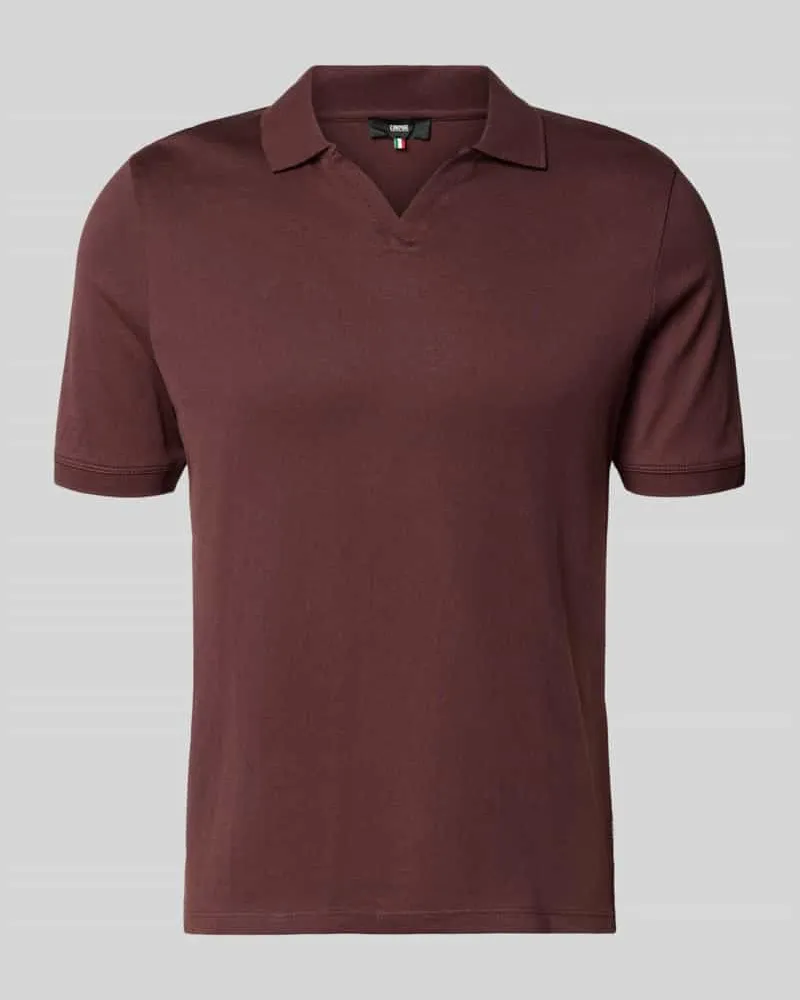 cinque Regular Fit Poloshirt mit V-Ausschnitt Modell 'BOLL Pflaume