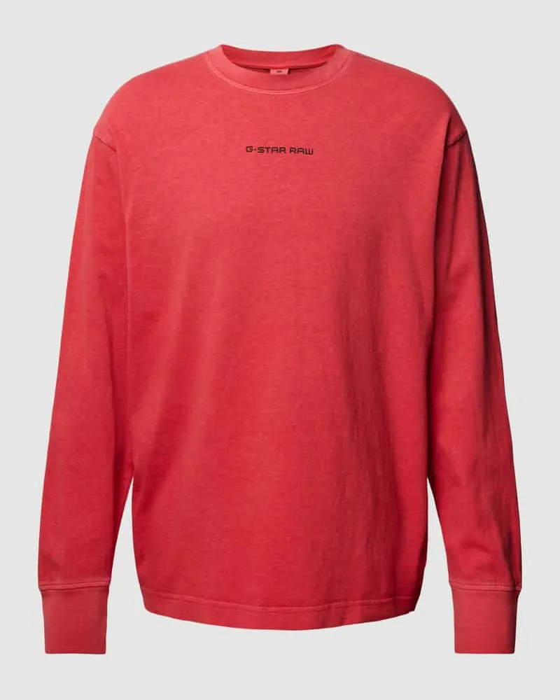 G-STAR RAW Sweatshirt in unifarbenem Design mit Label-Print 