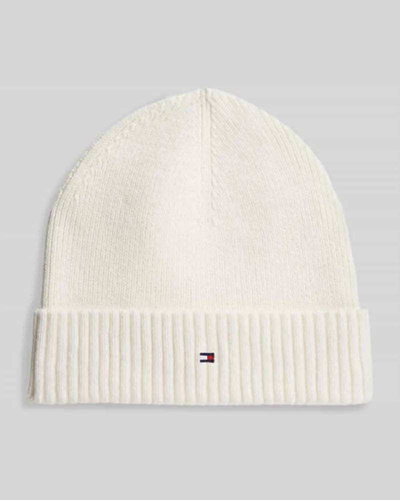 Tommy Hilfiger Beanie mit Logo-Detail Offwhite