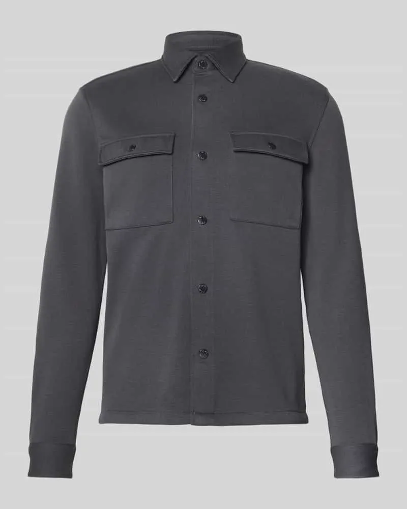 McNeal Hemdjacke mit Druckknopfleiste Dunkelgrau