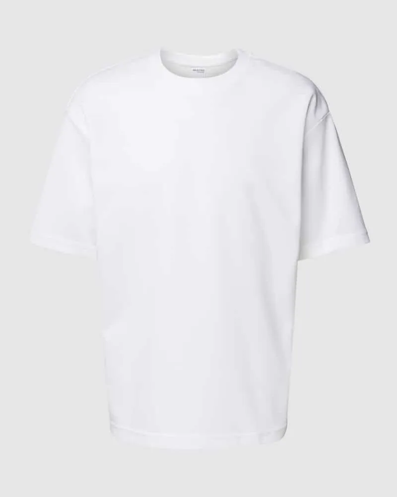 Selected Homme Relaxed Fit T-Shirt mit Rundhalsausschnitt Modell 'OSCAR Weiss