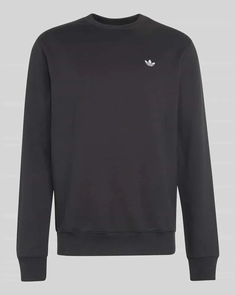 adidas Regular Fit Sweatshirt aus Baumwoll-Mix mit Logo-Stitching Black