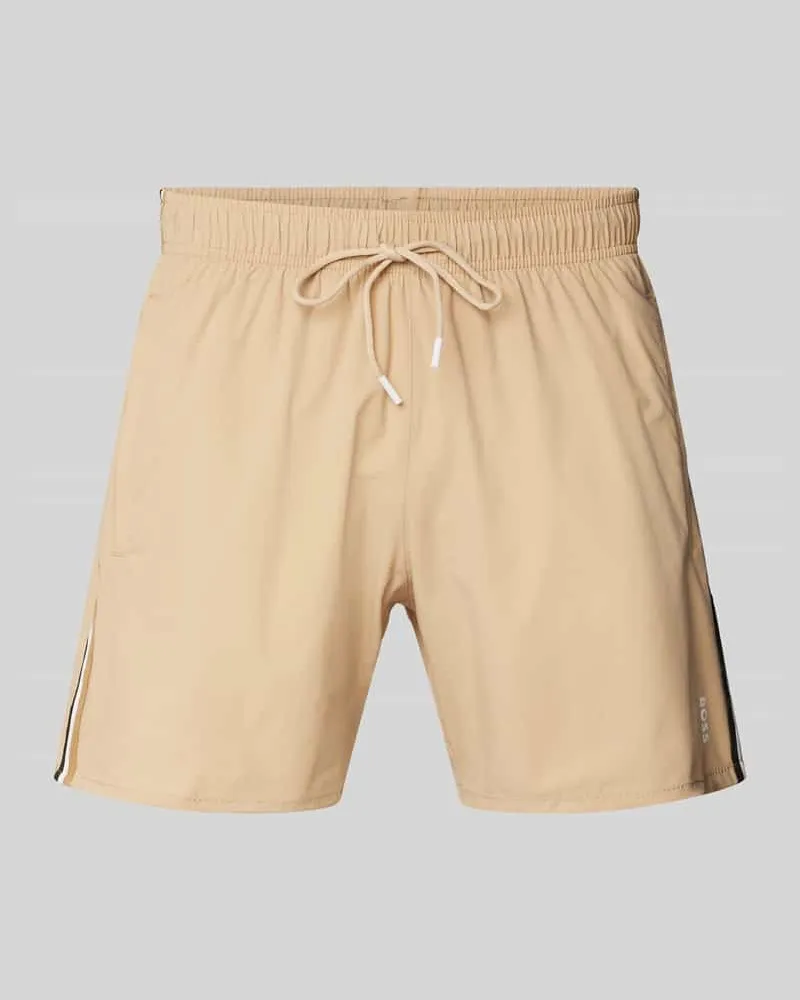 HUGO BOSS Loose Fit Badehose mit elastischem Bund Modell 'ICONIC 